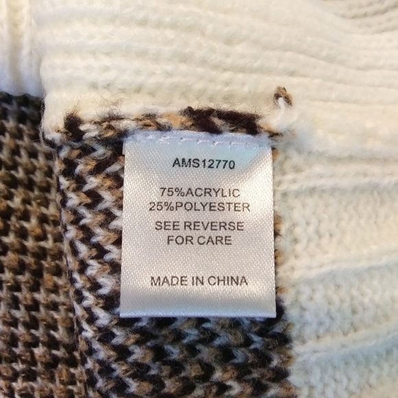 ALISON ANDREWS Leopard  Illusion Sweater Women's L Ribbed Panel Mock Neck NWT - Picture 12 of 14